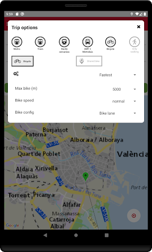 Android application GVA EnRuta screenshort