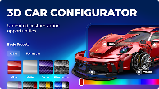 Screenshot of Formacar 3D Tuning, Car Editor