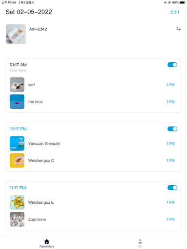 Screenshot of Pill Calendar