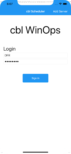 Android application cbl Scheduler screenshort