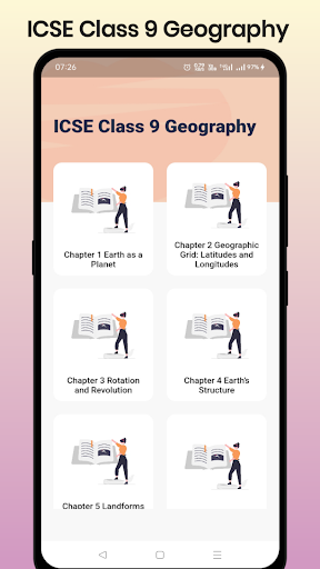 Android application ICSE Class 9 Geography screenshort