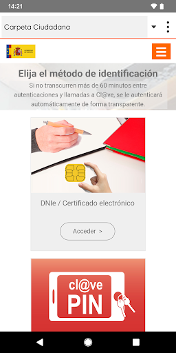 Navegador web con DNI (NFC) Screen 2