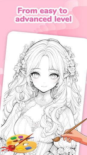 Cute Drawing: Anime Coloring screenshot 15