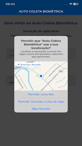 Auto Coleta Biométrica Screen 2