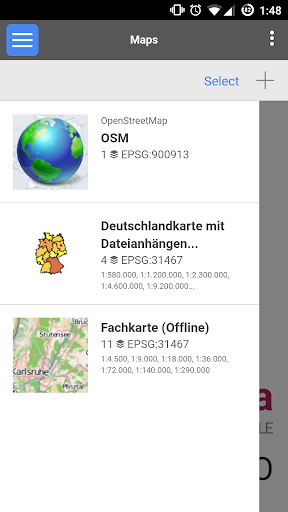 Android application GIS 2go screenshort