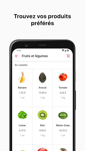 Aperçu de l'application
