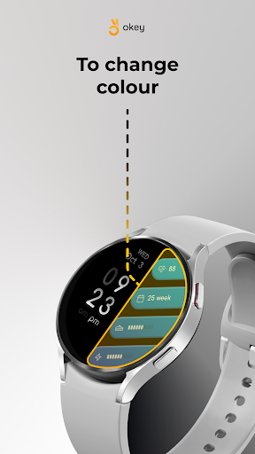 Minimalistic Color watchface Screen 2