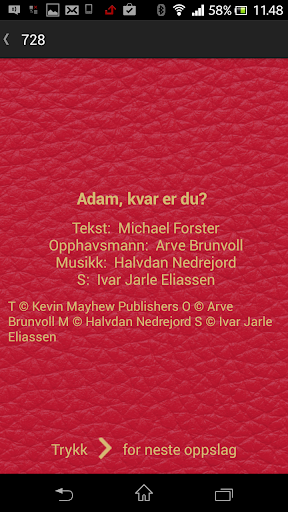 Norsk salmebok Screen 3