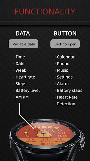 Funny Little Tiger For Wear OS Screen 2