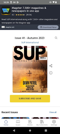 Android application SUP International screenshort