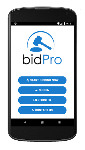 Android application BidPro screenshort