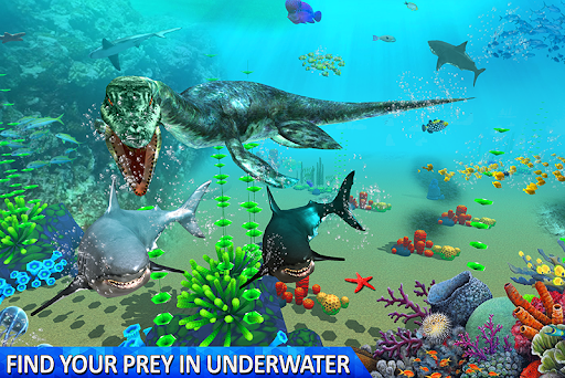 Android application Sea Monster City Dinosaur Game screenshort