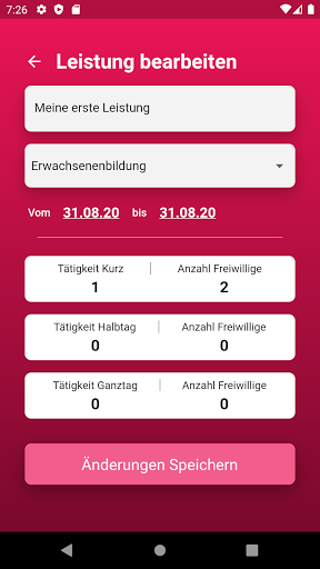 Android application BenevApp screenshort