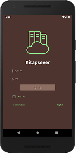 Android application Kütüphane Takip Programı screenshort
