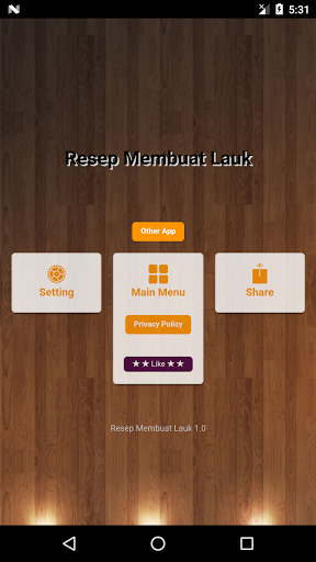 Android application Resep Membuat Aneka Lauk Lezat screenshort