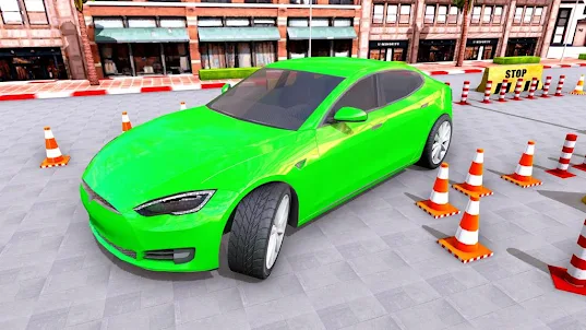 Real Tesla Car Parking 3D Game