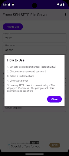 Fronx SSH SFTP File Server