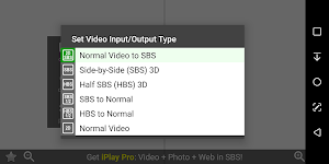 screenshot of iPlay VR Player SBS 3D Video