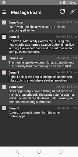 Android application League Golfer screenshort