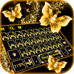 Cover Image of Herunterladen Goldbutterfly-Tastatur-Design  APK