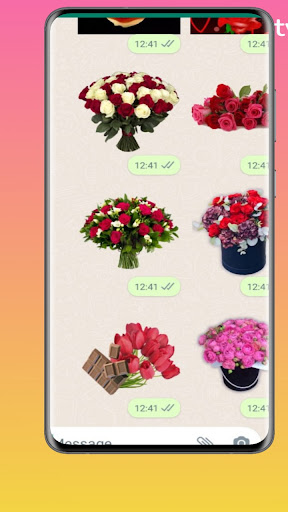 Animated  Flowers Stickers For WhatsApp
