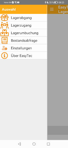 Android application EasyTec mobile Lagerverwaltung screenshort