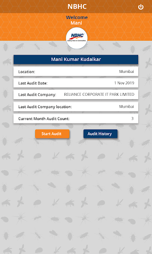Android application Pestinct Audit App screenshort