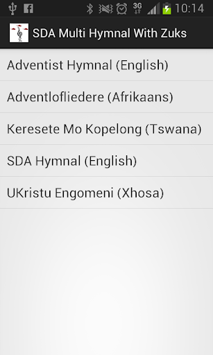 Android application SDA Multi Hymnal With Zuks screenshort