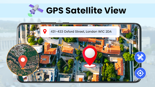 Screenshot of GPS Navigation Satellite Map