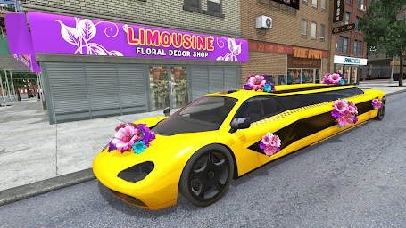 Luxury Wedding Limousine Taxi: 3D Car Driving 2021