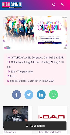 HIGHSPINN - Find Your Events Screen 3