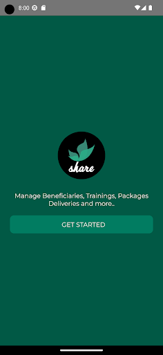 Android application ShareCARD screenshort
