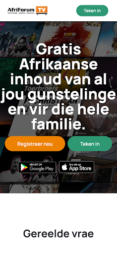Android application AfriForumTV screenshort