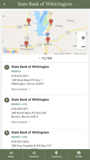 State Bank of Whittington Screen 3