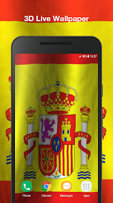 Imágen 1 3d Bandera España Fondo android