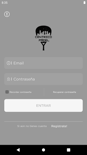 Android application Centrico Padel screenshort