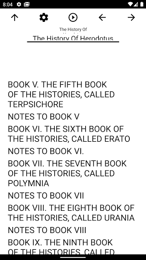 Android application Book, The History Of Herodotus screenshort