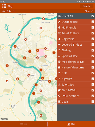 Screenshot of Visit Mountaineer Country