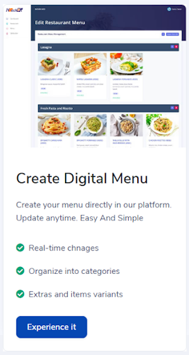 HiTechQR Fancy QR Menu Maker Screen 2