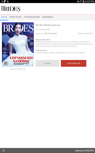 Android application Her World Brides Indonesia screenshort