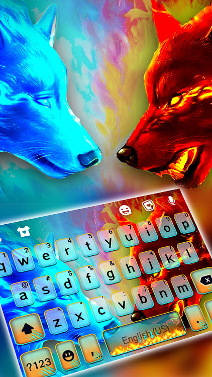 Fire Ice Wolf Keyboard Theme - 6.0.1129_8 - (Android)