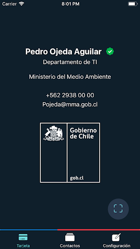 Android application Tarjeta Digital - MMA Chile screenshort