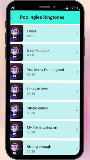 Android application Pop English Ringtones screenshort
