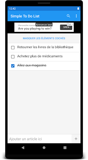 Aperçu de l'application