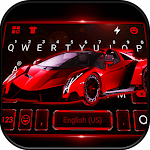 Racing Red Sports Car Keyboard Theme Apk