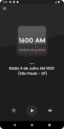 Android application Rádio 9 de Julho AM 1600 screenshort