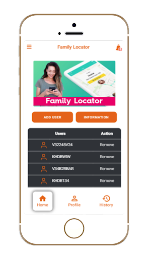 Android application Family Locator App screenshort