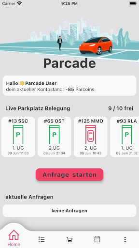 Android application Parcade screenshort