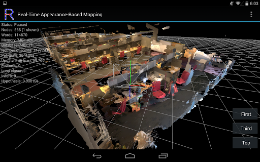 Android application RTAB-Map screenshort