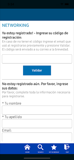 Android application TravelBiz Eventos screenshort
